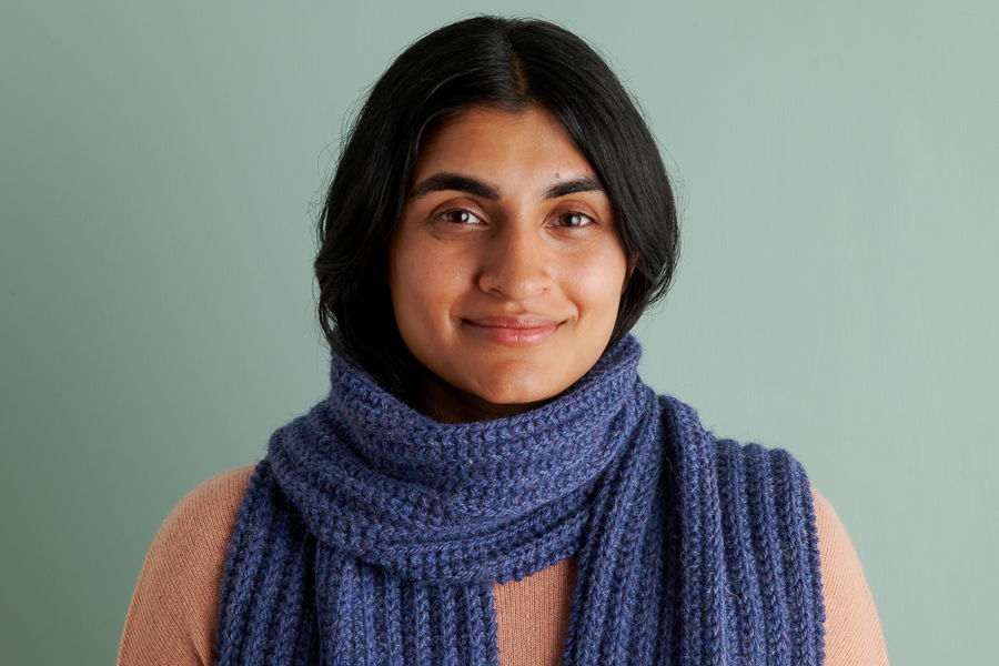 No-Purl Ribbed Scarf in Yonder | Purl Soho