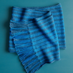 free Horizon Line Wrap knitting pattern in Purl Soho's Cotton Pure and Blackbird Linen yarns