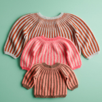 Petunia Pullover by Ainur Berkimbay, a sweater knitting pattern in Linen Quill, highland wool, alpaca, and linen fingering-weight yarn