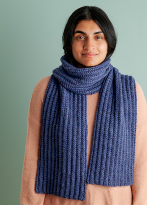 No-Purl Ribbed Scarf in Yonder | Purl Soho