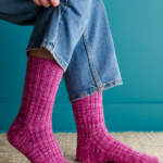 Perfect Fit Socks in Fine Print Perfect Fit Socks knitting pattern in Purl Soho's Fine Print yarn