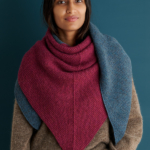 free Cool Construction Wrap knitting pattern in Purl Soho's Good Wool yarn