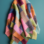 free Color Brick Road Blanket knitting pattern in Purl Soho's Linen Quill Minis yarn