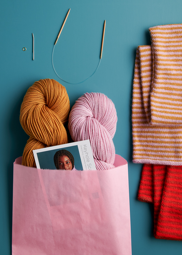 Keyhole Scarf in Stripes + New Colors | Purl Soho