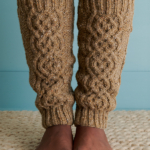free Classic Cable Leg Warmers knitting pattern in Purl Soho's Hedgerow, merino-cashmere-silk tweed worsted-weight yarn