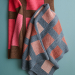 free Fenestra Blankets knitting pattern in Purl Soho's Note yarn and Nine-Note Bundle