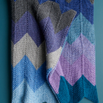 free Vintage Chevron Blanket knitting pattern in Purl Soho's Till yarn