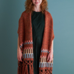 free Tapestry Wrap knitting pattern in Purl Soho's Linen Quill yarn