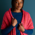 Wide Rib Wrap free Wide Rib Wrap knitting pattern in Purl Soho's Good Wool and Tussock yarns