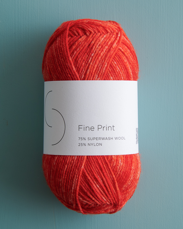 Easy Heel Colorblock Socks in Fine Print | Purl Soho