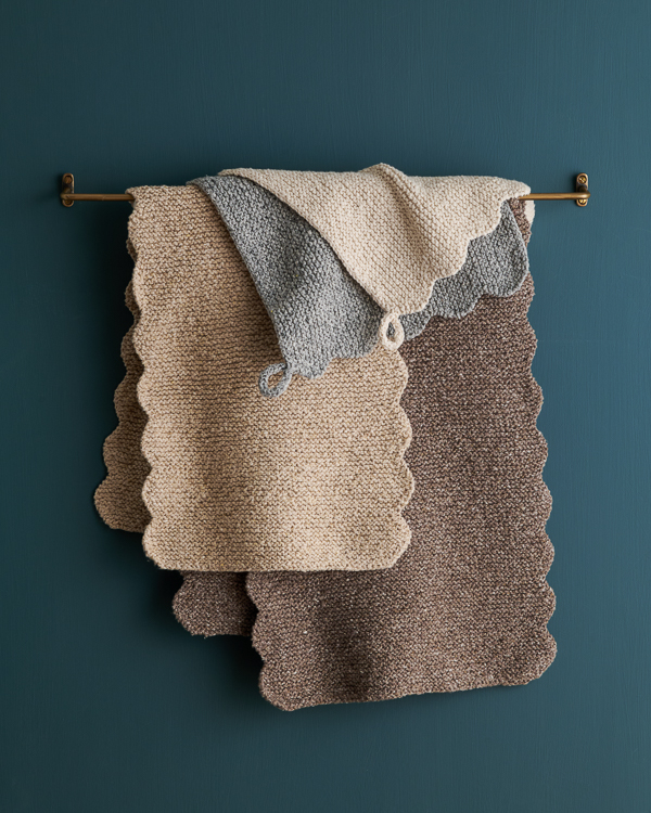 Easy Scalloped Washcloth + Hand Towels | Purl Soho