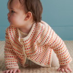 free Growing Garden Cardigan knitting pattern in Purl Soho's Cotton Chirp DK yarn and Cotton Chirp DK Minis