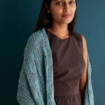 free Botanical Lace Wrap knitting pattern in Purl Soho's Cattail Silk yarn
