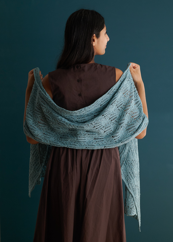 Botanical Lace Wrap in Cattail Silk | Purl Soho