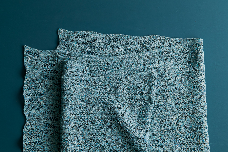 Botanical Lace Wrap in Cattail Silk | Purl Soho