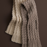 free Close Cable Scarf knitting pattern in Purl Soho's Big Mountain Cormo Worsted yarn