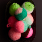 Colorpop Knitted Ornaments free Colorpop Knitted Ornaments knitting pattern in Purl Soho's Paintbrush Mohair yarn