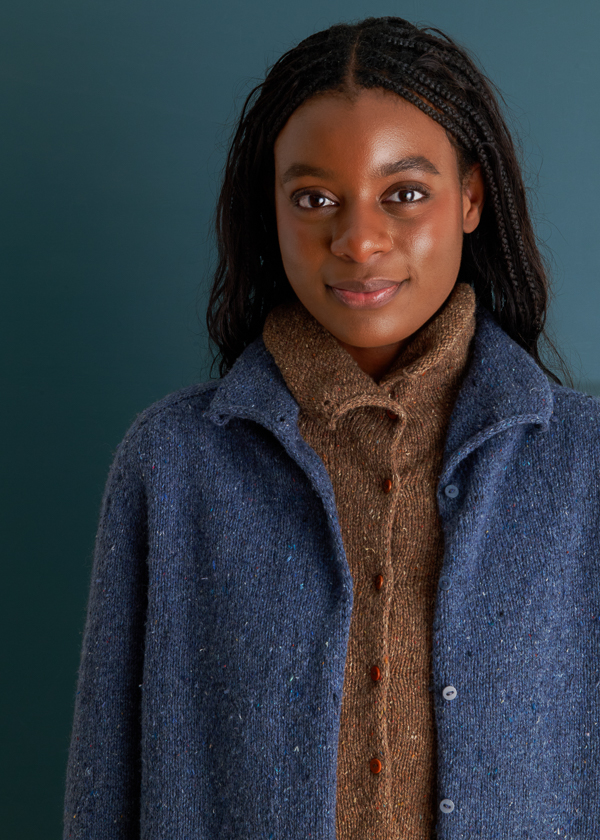 Top-Down Turtleneck Cardigan, Now in Baby Fawn | Purl Soho