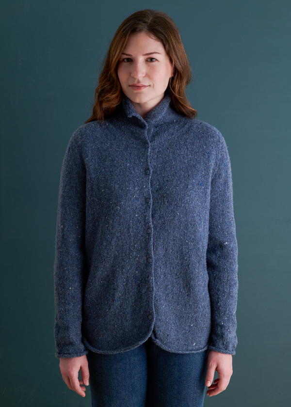 Top-Down Turtleneck Cardigan + Henley in Echo Wool | Purl Soho
