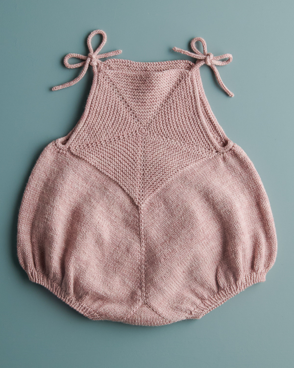 Ainur Berkimbay for Purl Soho: Pinwheel Baby Romper in Stormy Superwash Sock | Purl Soho